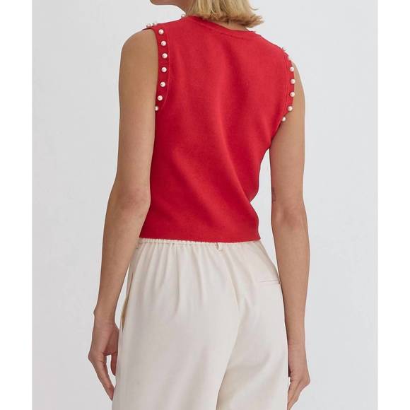 NEW ENTRO take me tank top in red - Picture 3 of 4